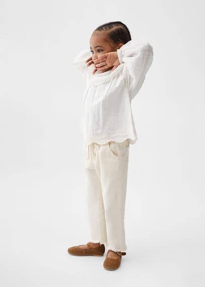 MANGO BABY Plumetis blouse met ruche