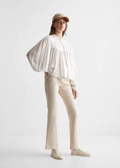 MANGO TEEN Blouse met gesmokte details