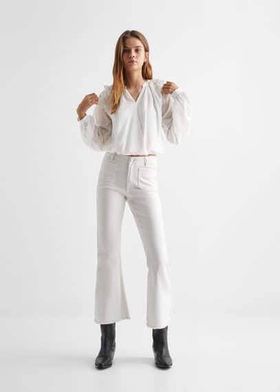 MANGO TEEN Modal blouse met ruches