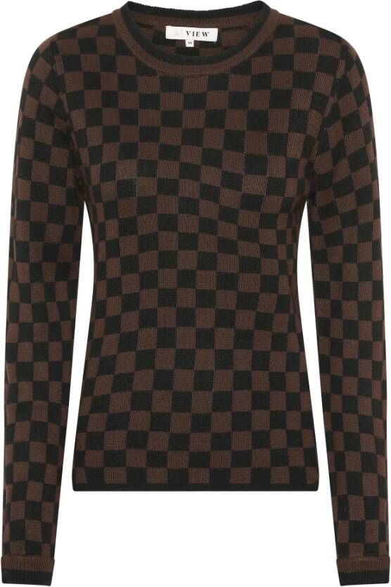 A-View Violet knit blouse Av2033 A View, Bruin, Dames