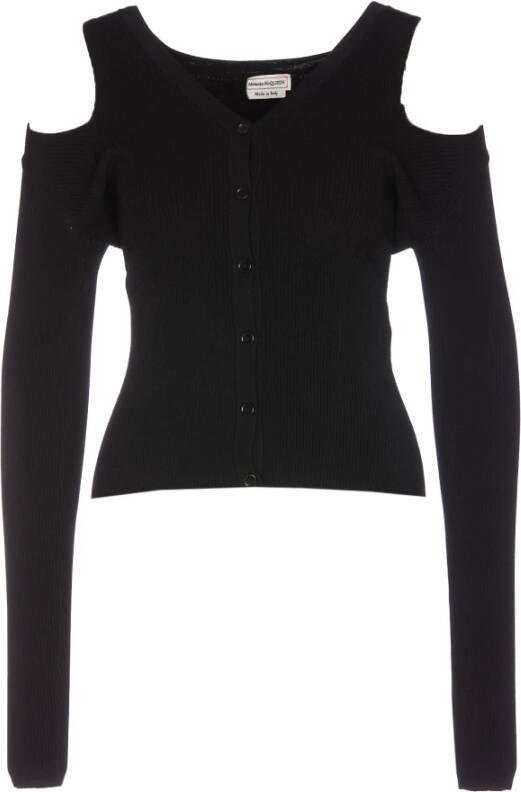 alexander mcqueen Sweaters Black , Zwart, Dames