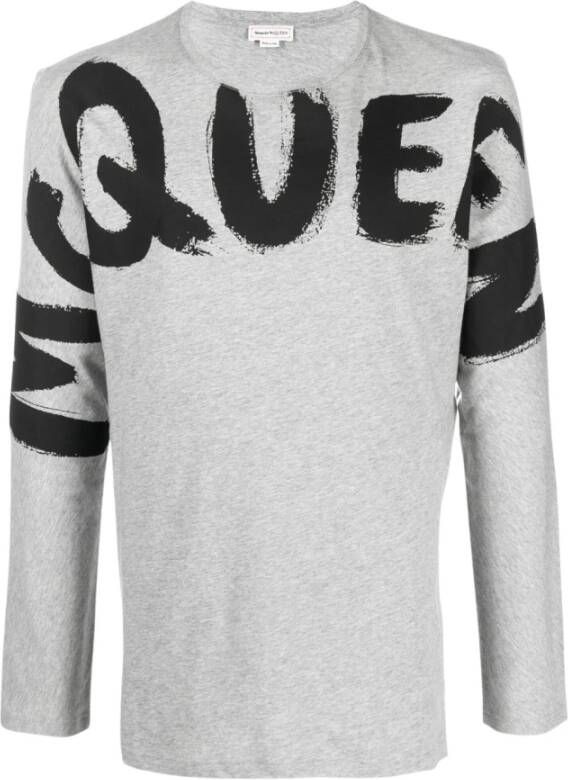 alexander mcqueen T shirts en polos , Grijs, Heren