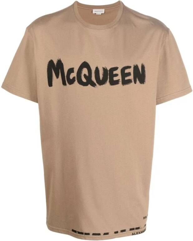 alexander mcqueen T shirts en Polos Beige , Beige, Heren