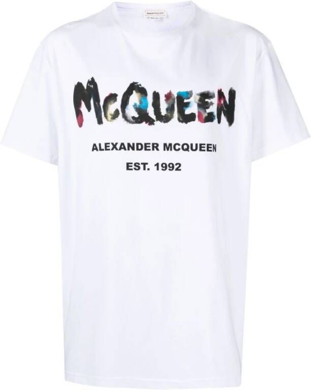 alexander mcqueen T shirts and Polos White , Wit, Heren