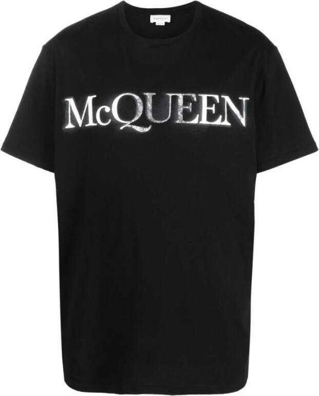 alexander mcqueen T shirts and Polos Black , Zwart, Heren