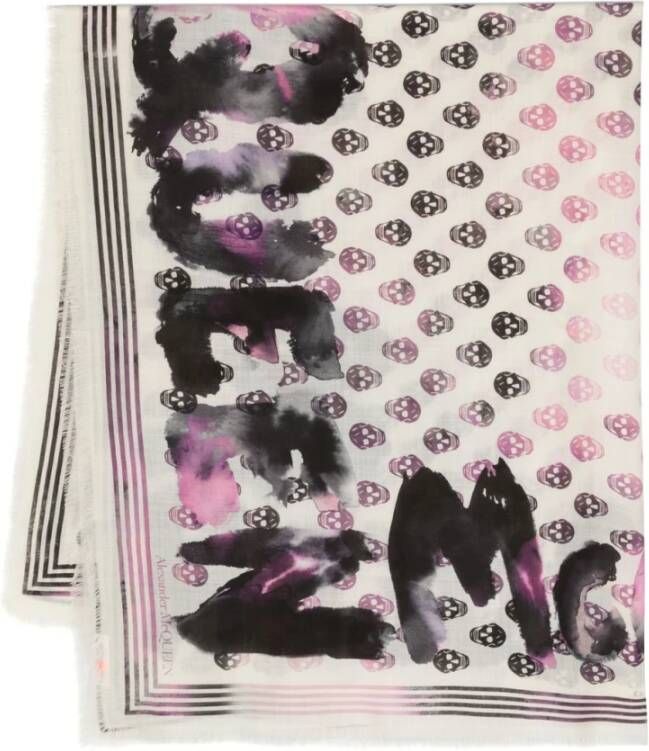 alexander mcqueen Foulard Graffiti Biker , Roze, Dames