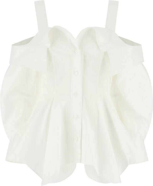 alexander mcqueen Tops met lange mouwen , Wit, Dames