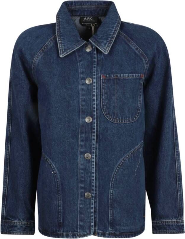 A.p.c. Denim blouses Blauw Dames
