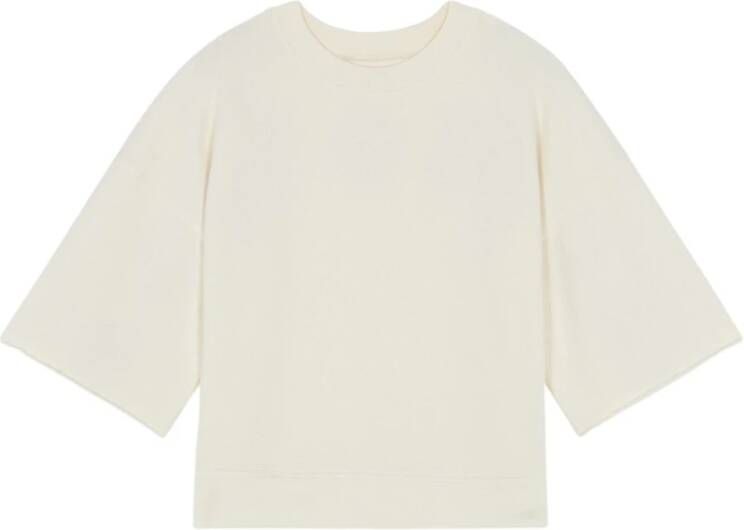 BA&SH Garry sweater met glitter backprint en driekwart mouw