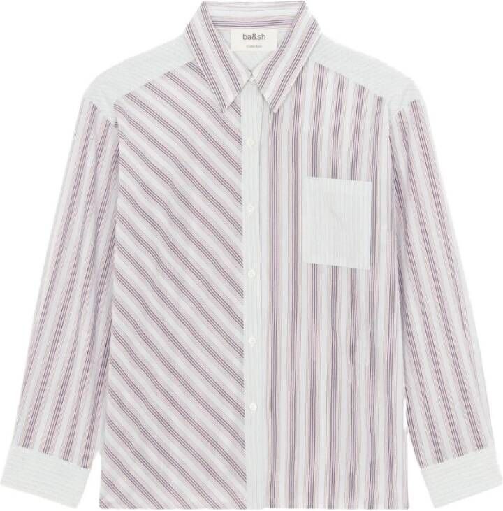 BA&SH Jackie blouse met borstzak en streepprint