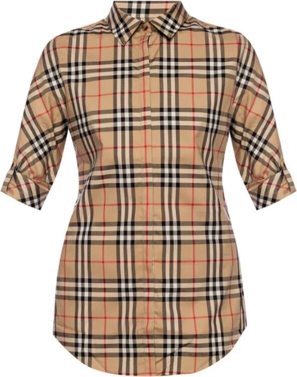 Burberry Vintage Check motif Lapwing shirt , Beige, Dames