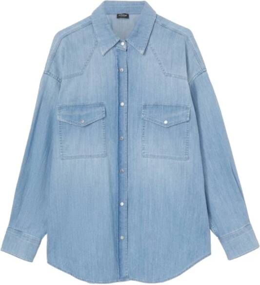 Dondup Longsleeve shirts Blauw Dames