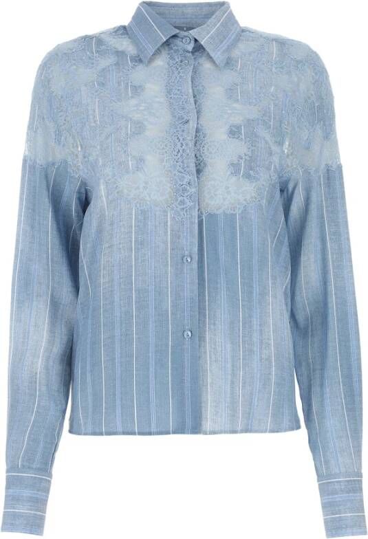 Ermanno Scervino Denim blouses Blauw Dames