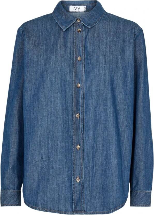 IVY Copenhagen Ivy Matti denim shirt wassen middenblauw , Blauw, Dames