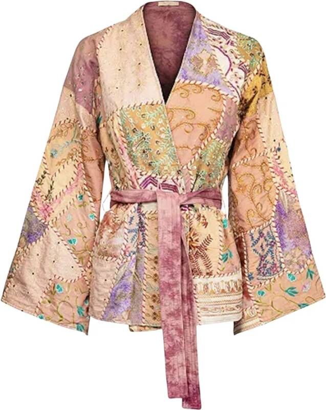 Mes Demoiselles Mijn bruidsmeisjesew Zen Kimono Roze , Geel, Dames