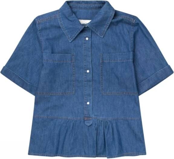 Munthe Denim blouses Blauw Dames