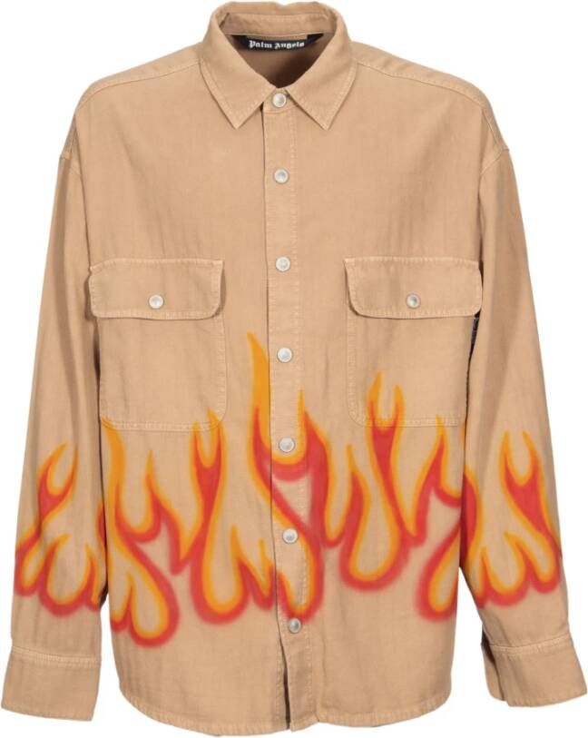 Palm Angels Casual Overhemden Rood Heren