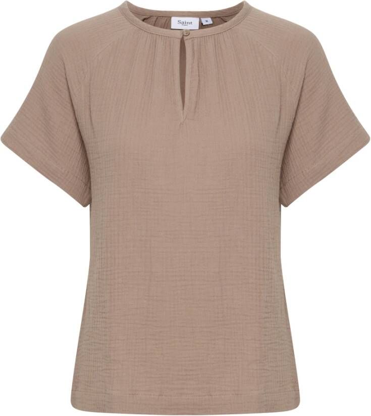 Saint Tropez Blouses Beige Dames