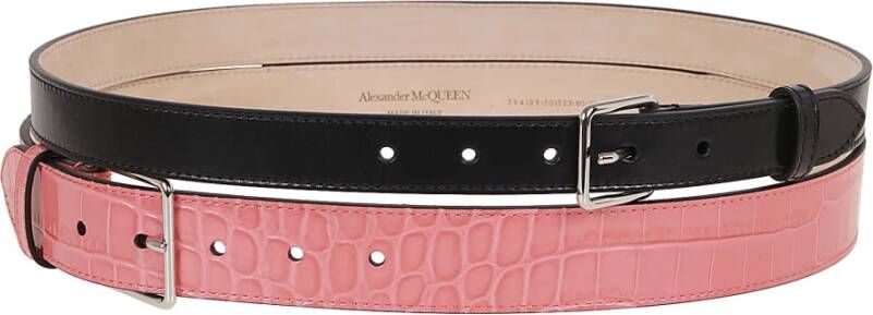 alexander mcqueen dubbele lange riem , Roze, Dames
