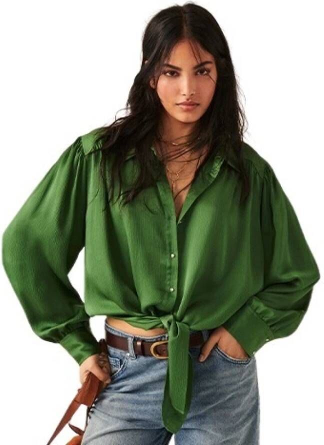 BA&SH Longsleeve shirts Groen Dames