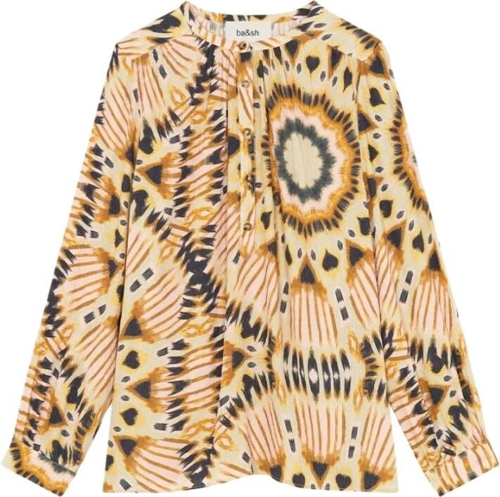 BA&SH Bedrukte blouse met ronde hals Calysta