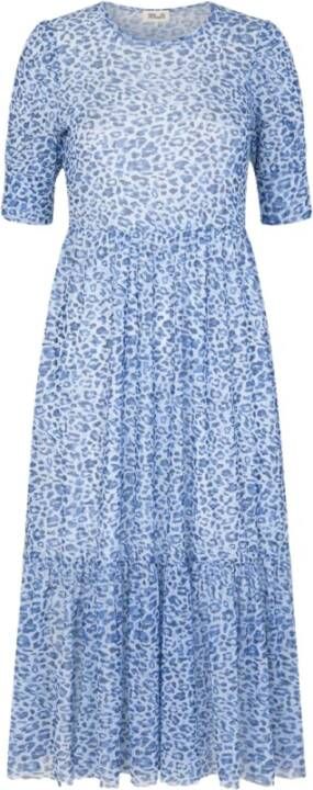 BAUM UND PFERDGARTEN Jocelyn gelaagde midi jurk van mesh met panterprint