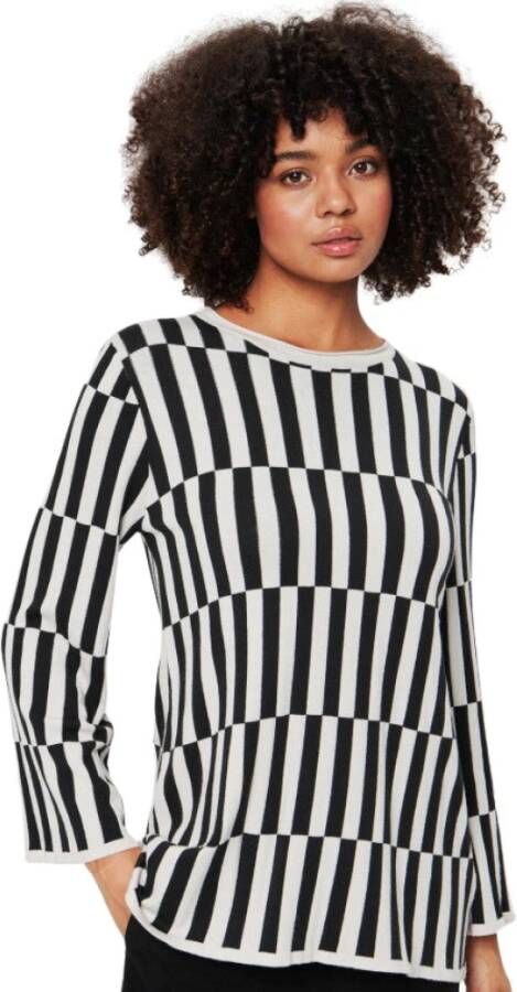 Bitte Kai Rand Bloemen gebreide blouse , Zwart, Dames