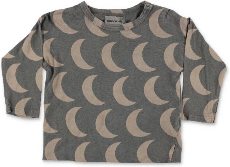 Bobo Choses Bobo kiest T shirt grigia stampata in Cotone Organico | Grijs bedrukte organische katoenen Bobo kiest T shirt , Grijs, Unisex