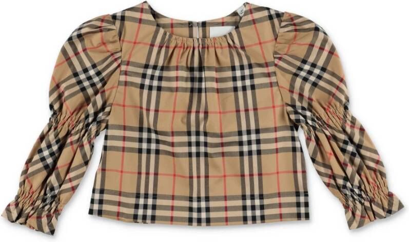 Burberry Controleer Poplin Blouse , Beige, Dames