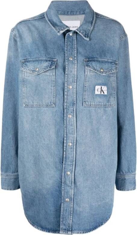 Calvin klein Jeans Denim blouses Blauw Dames