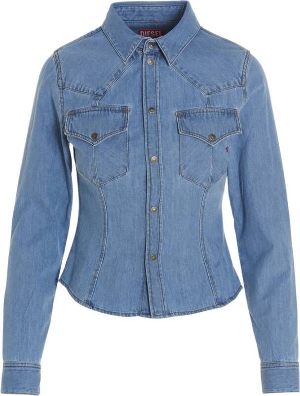Diesel Longsleeve shirts Blauw Dames