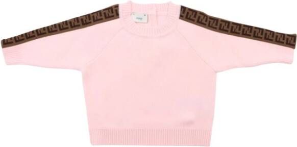 Fendi Karligraphy T shirt , Roze, Dames