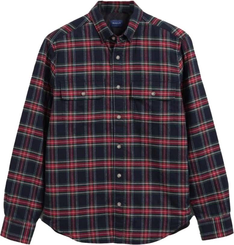 Gant Regular fit overshirt met ruitdessin