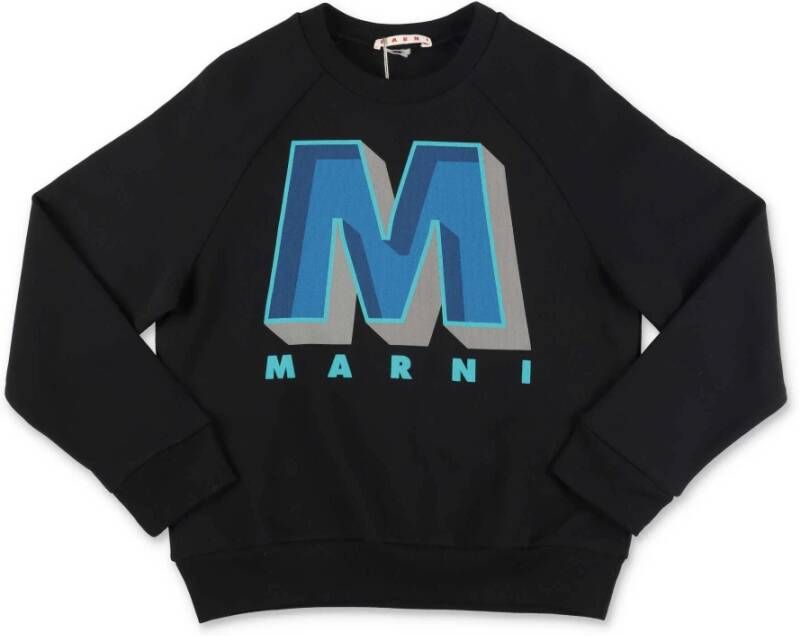 Marni Black Cotton Sweatshirt | Zwart katoen Sweatshirt , Zwart, Unisex