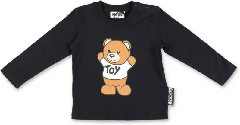 Moschino t shirt teddybeer nera in jersey di cotone | teddybeer zwarte katoen jersey t shirt , Zwart, Unisex