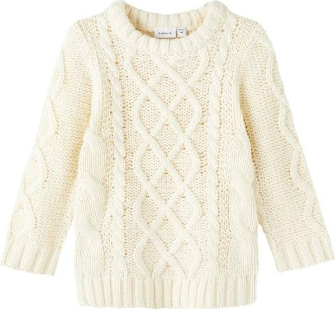 name it Noem het mini nmfnolis ls gebreide buttercream | Freewear print , Wit, Dames