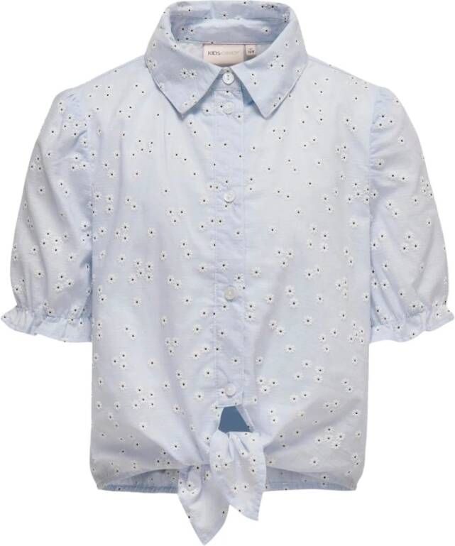 Only Kogtilde SS Knot Shirt Wvnw , Blauw, Dames