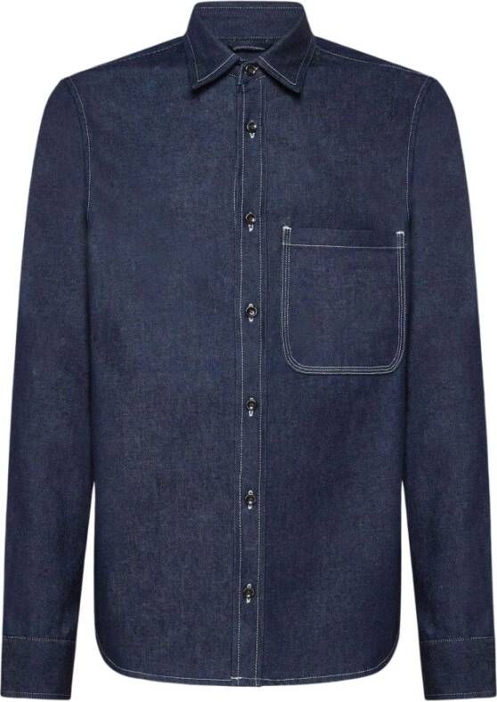 Philippe Model Casual Overhemden Blauw Heren
