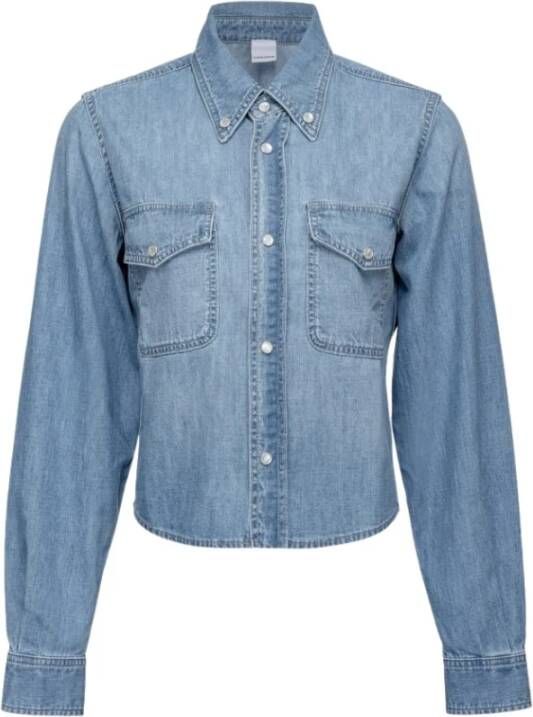 pinko Denim blouses Blauw Dames