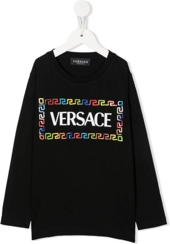 Versace Logo T shirt , Zwart, Dames