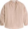 Woolrich Beige vloeibare streep blouse , Beige, Dames online kopen