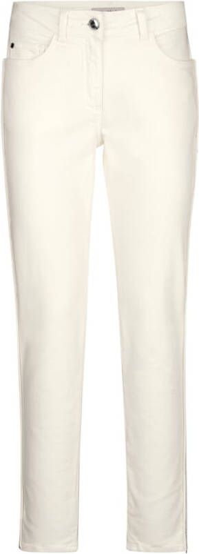 alba moda Jeans met galonstrepen Offwhite/Goudkleur