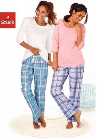 Arizona Pyjama met bijpassende basic shirts(4 delig, Set van 2 )