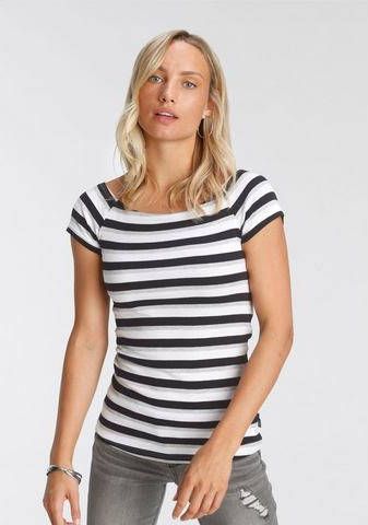 Arizona Shirt met carmenhals Off shoulder verschillend te dragen