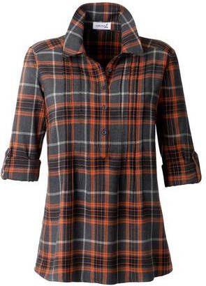 Geruite blouse in koperkleurig geruit van heine