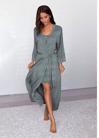 Lascana Kimono met chique kanten details