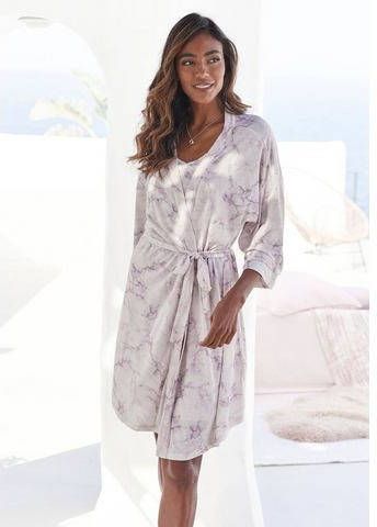 s.Oliver RED LABEL Beachwear Kimono met gemarmerde print