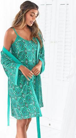 s.Oliver RED LABEL Beachwear Kimono met ornamentprint die gestrikt kan worden