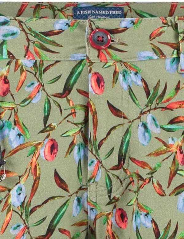 a fish named fred bermuda groen olives print