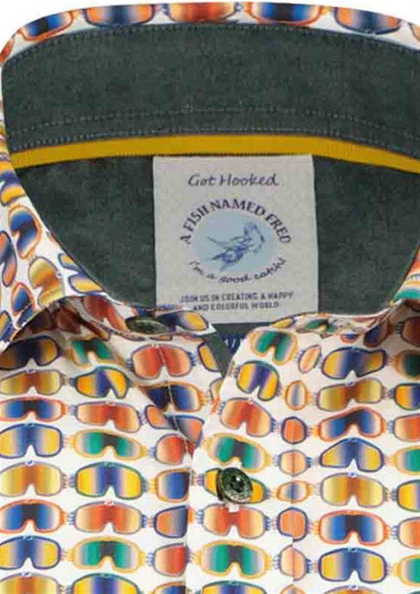 a fish named fred overhemd multicolor all over print